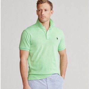 Polo Ralph Lauren Custom Slim Fit Spa Terry Green Polo